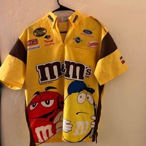 Vintage y2k chase authentics Elliot Sadler racing shirt m & m yellow aop